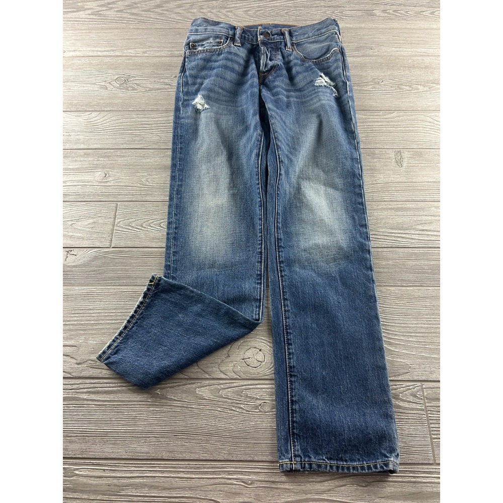 Abercrombie & Fitch 90s Jeans 26x28 Slim Straight Dark Wash Stretch NWT Mens